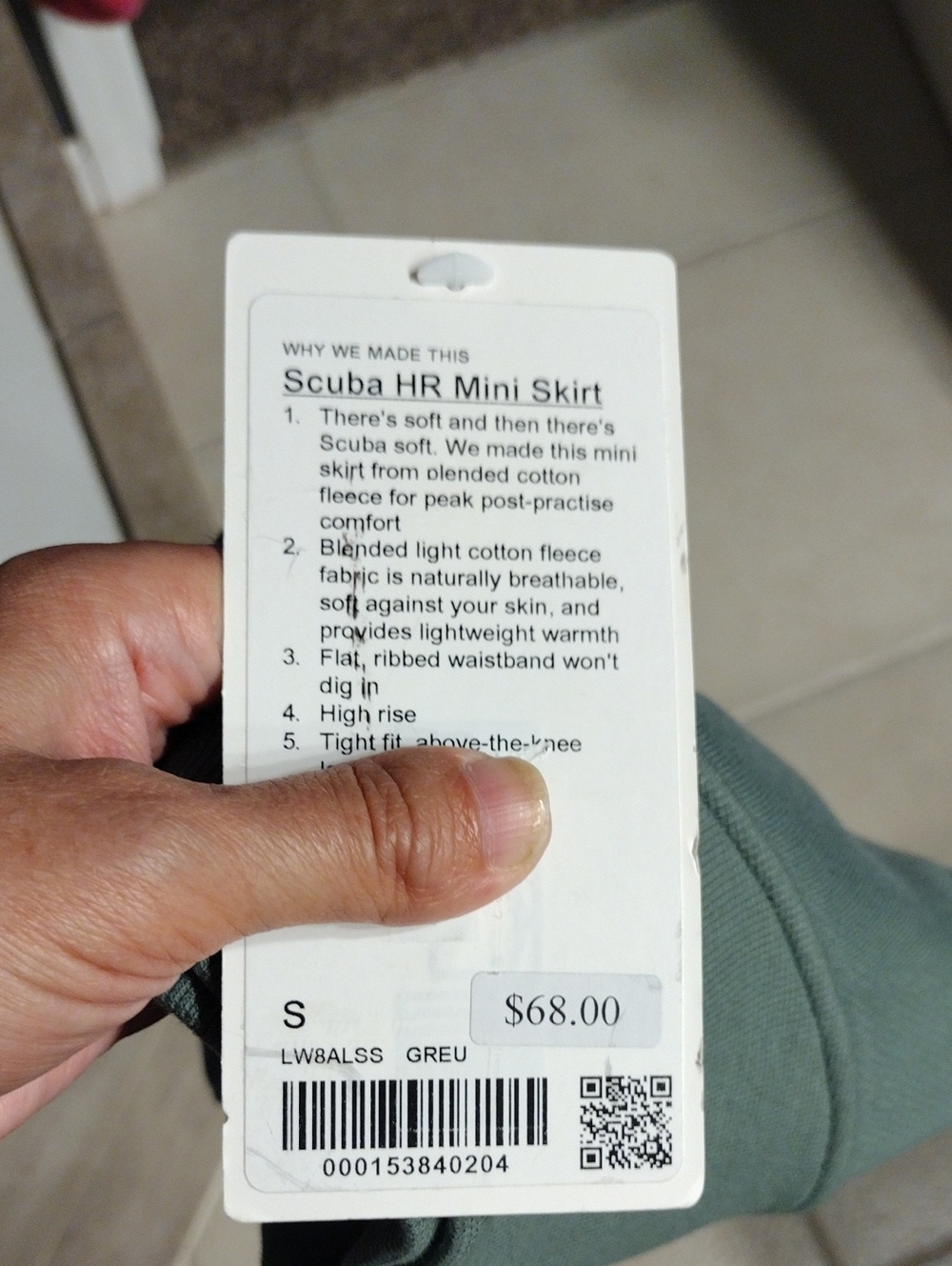 lululemon athletica Sage Green Athletic Mini Skirt - Picture 4 of 4